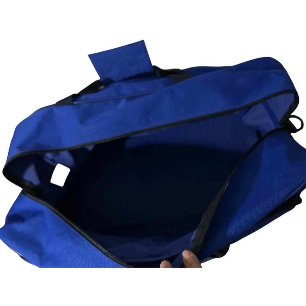 Polo Sport Ralph Lauren Duffle Blue Carry On Weekend Gym Bag  Blue Black XL Vtg